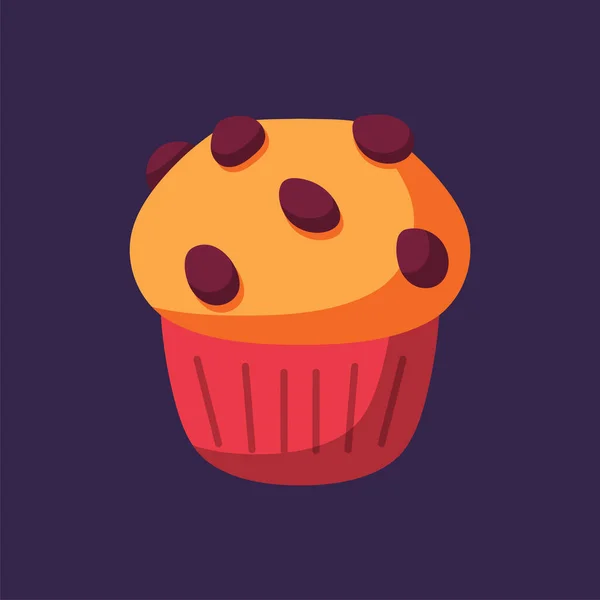Icono de cupcake aislado Panadería producto — Archivo Imágenes Vectoriales