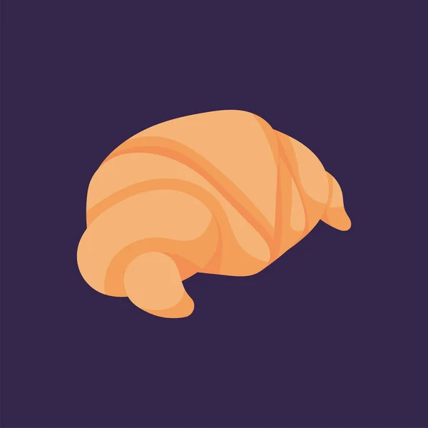 Icône de croissant isolé Produit de boulangerie — Image vectorielle