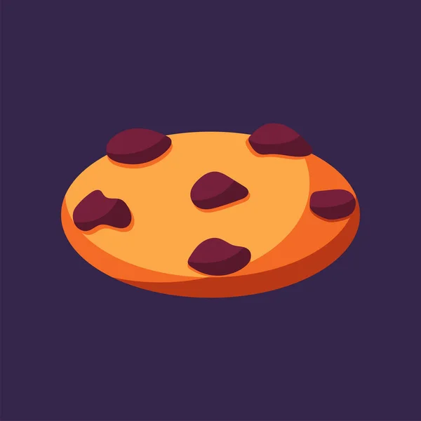 Biscuit isolé aux pépites de chocolat — Image vectorielle