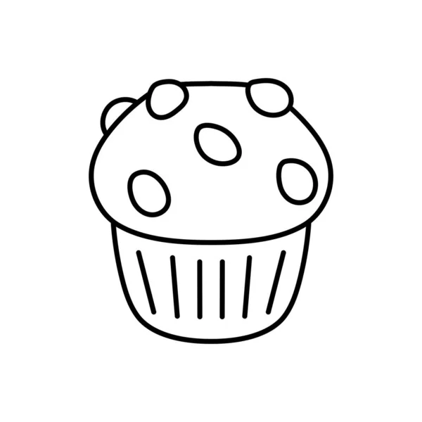 Icono de cupcake aislado Panadería producto — Archivo Imágenes Vectoriales