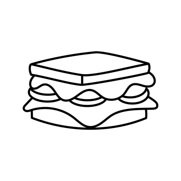 Izolovaná ikona sendviče Rychlé občerstvení — Stockový vektor