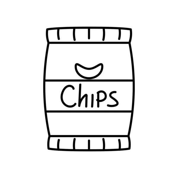 Elszigetelt zacskó chips ikon — Stock Vector