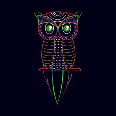 İzole edilmiş Meksika baykuşu alebrije karakteri