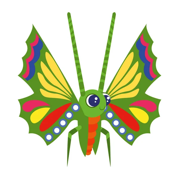 Isolé mexicain papillon alebrije caractère — Image vectorielle