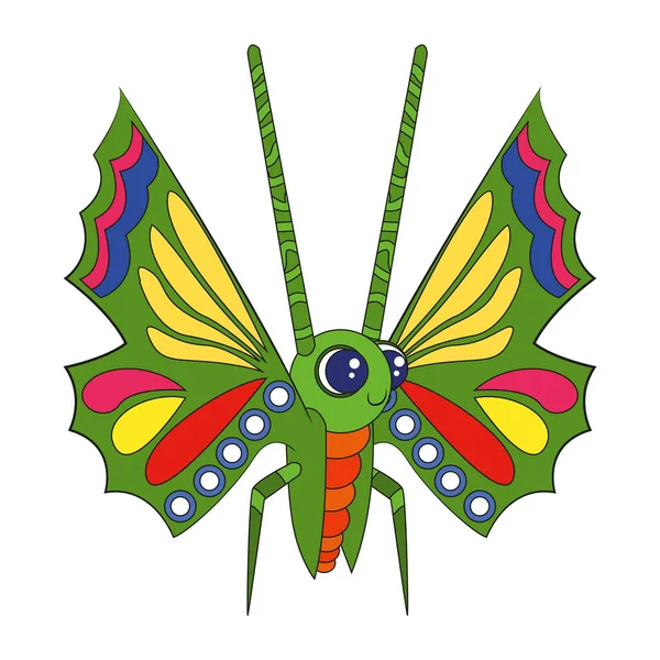 Personagem alebrije borboleta mexicana isolada — Vetor de Stock