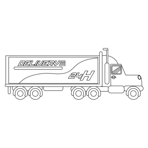 Isolierter Lieferwagen mit Lieferpaketen — Stockvektor
