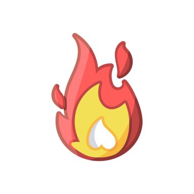 İzole edilmiş alev ikonu ateş emojisi