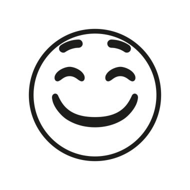 İzole edilmiş mutlu emoji yüz simgesi