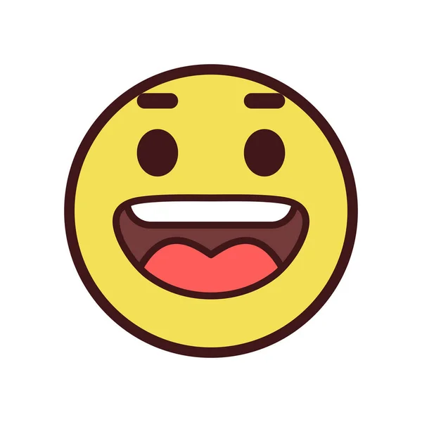 Izolált vigyor emoji arc ikon — Stock Vector