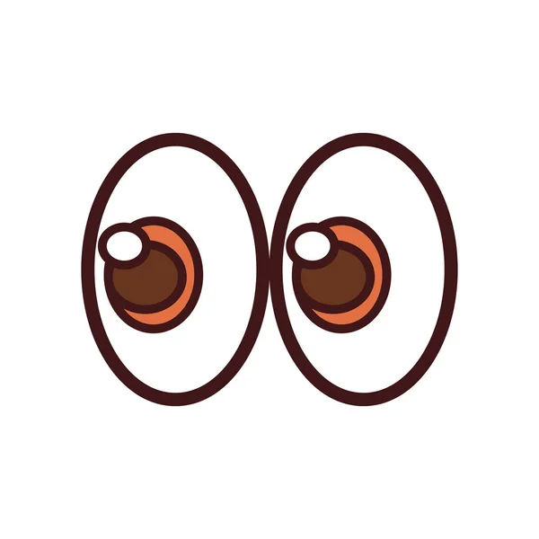Isolado ícone emoji olhos grandes — Vetor de Stock