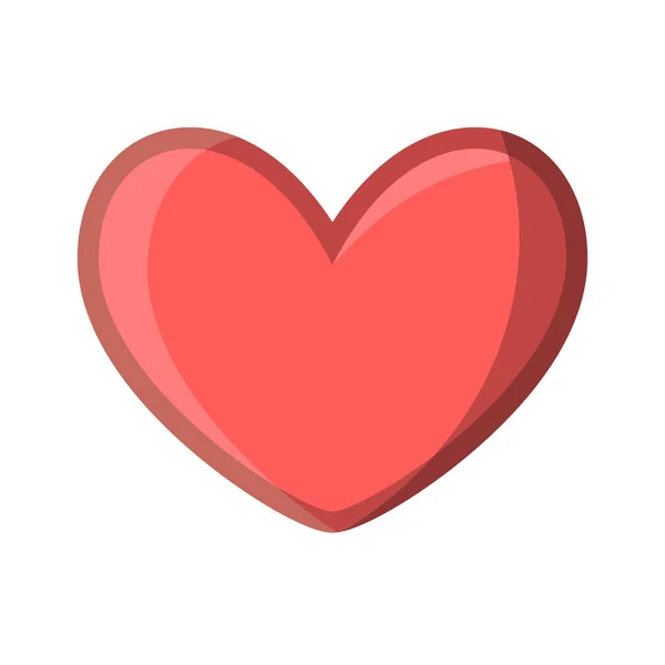 Icono de corazón aislado Símbolo de amor — Vector de stock