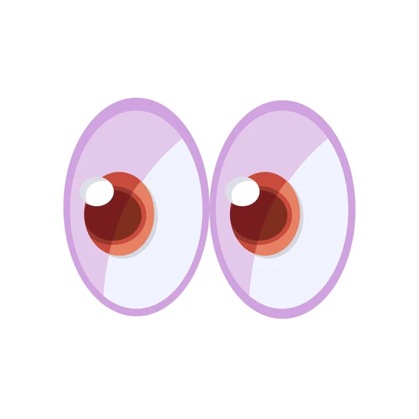 Ikon emoji mata besar yang terisolasi - Stok Vektor