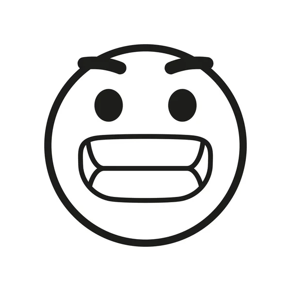 Icono de cara emoji mueca aislado — Vector de stock