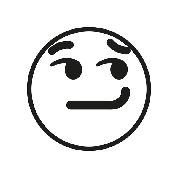 Isoliertes Smirk-Emoji-Gesicht-Symbol — Stockvektor