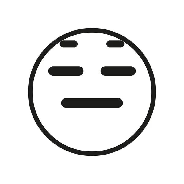 Geïsoleerde expressionless emoji gezicht icoon — Stockvector