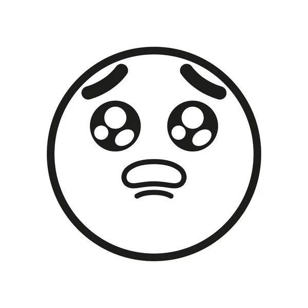 Isolerad vädjan ansikte emoji ikon — Stock vektor