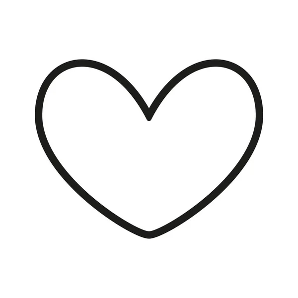 Isolated heart icon Love symbol — Stock Vector