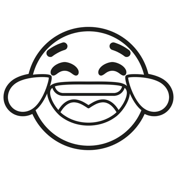 Vereinzelte Freude Emoiji Gesicht Symbol — Stockvektor