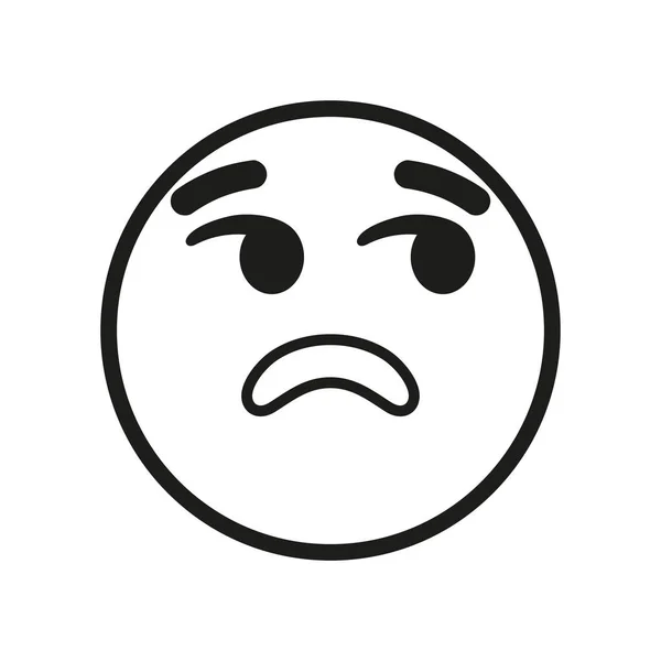 Izolovaný nepobavený emoji face icon — Stockový vektor