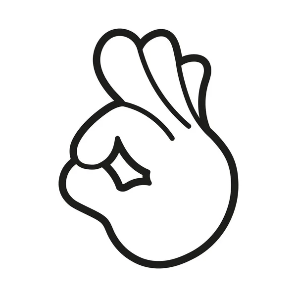 Isolated ok hand emoji icon — Stock Vector