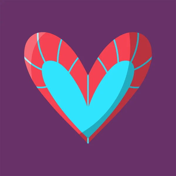 Изолированный эскиз цветной формы сердца — стоковый вектор