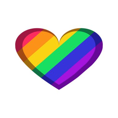 İzole edilmiş lgbt Heart şekli Sevgililer Günü sembolü