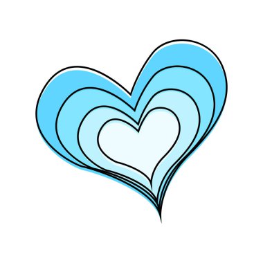 Renkli kalp şekli ikonu Sevgililer Günü sembolü