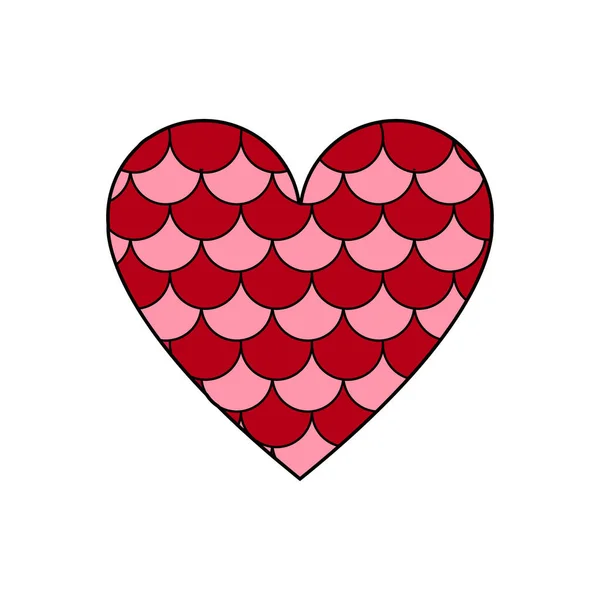 Isolierte farbige Herzform Symbol Valentinstag Symbol — Stockvektor