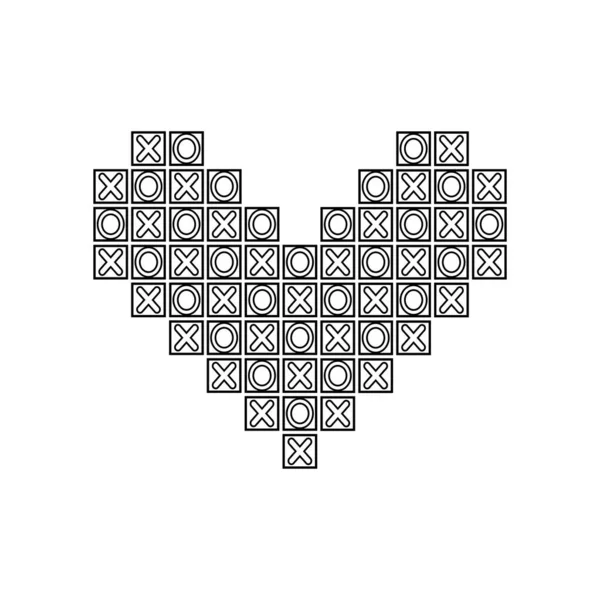 Icono de forma de corazón geométrico aislado — Archivo Imágenes Vectoriales