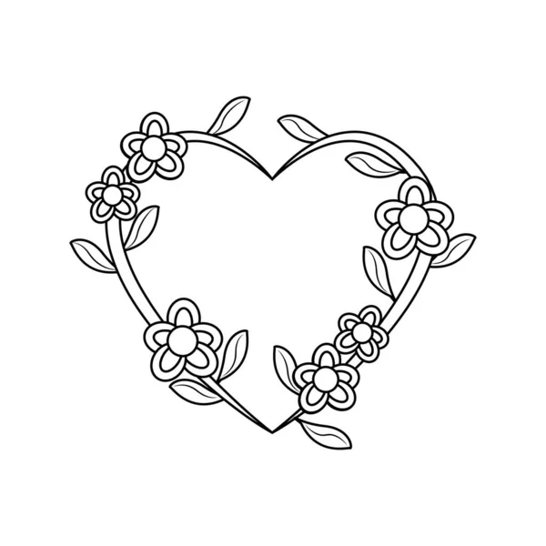 Изолированный символ Дня Святого Валентина в форме цветочного сердца — стоковый вектор