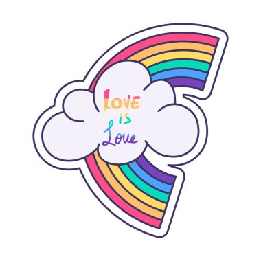 İzole edilmiş renkli lgbt gökkuşağı simgesi