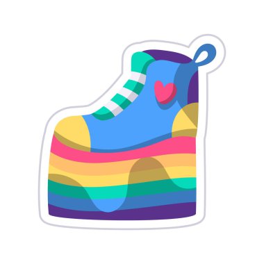 İzole edilmiş çizimi lgbt renkleriyle göster