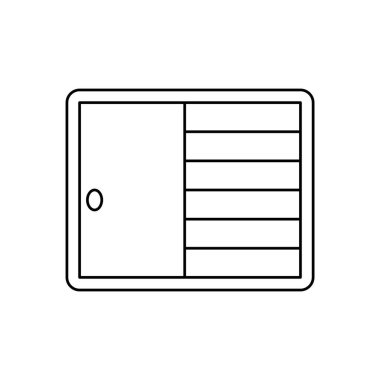 İzole bayrak dolabı simgesi