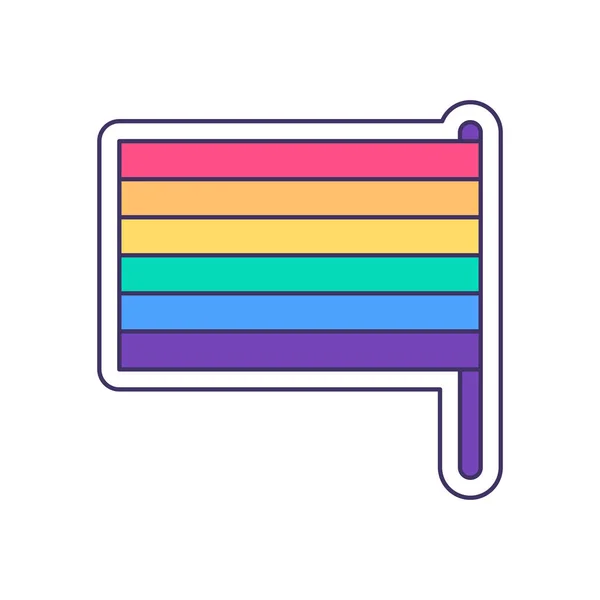 虹色の孤立したlbtフラグ — ストックベクタ