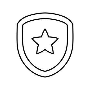 İzole edilmiş boş spor kalkanı simgesi