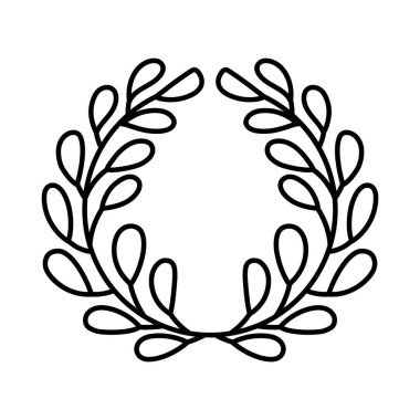 İzole defne yaprakları çelenk simgesi