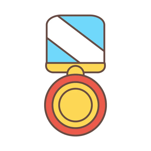 Ícone de medalha isolado Primeiro lugar — Vetor de Stock