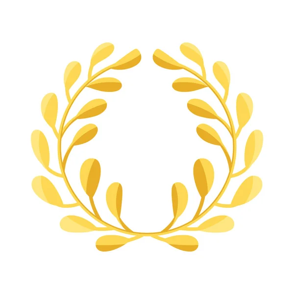 Isolé laurier laisse couronne icône — Image vectorielle