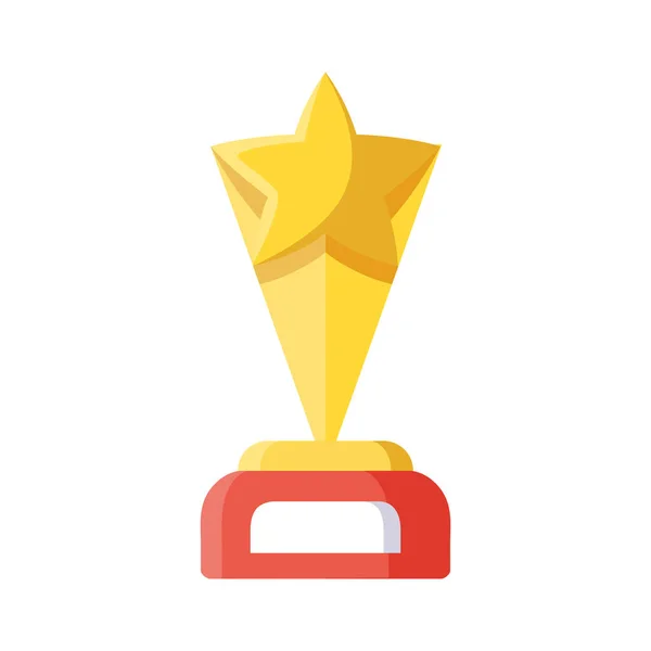 Icono de trofeo ganador aislado Primer lugar — Vector de stock