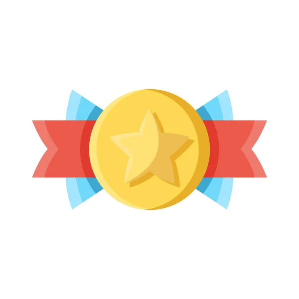 Icono de medalla aislada Primer lugar — Vector de stock