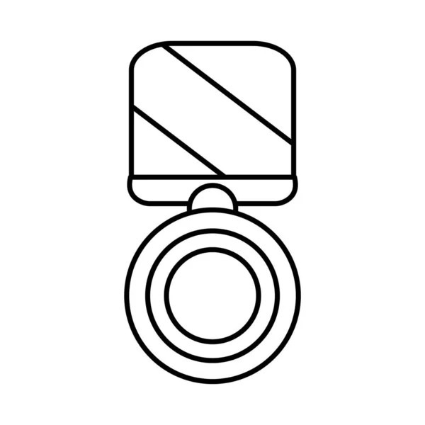 Icona della medaglia isolata Primo posto — Vettoriale Stock