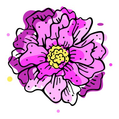 İzole çiçek eskizi İlkbahar zamanı