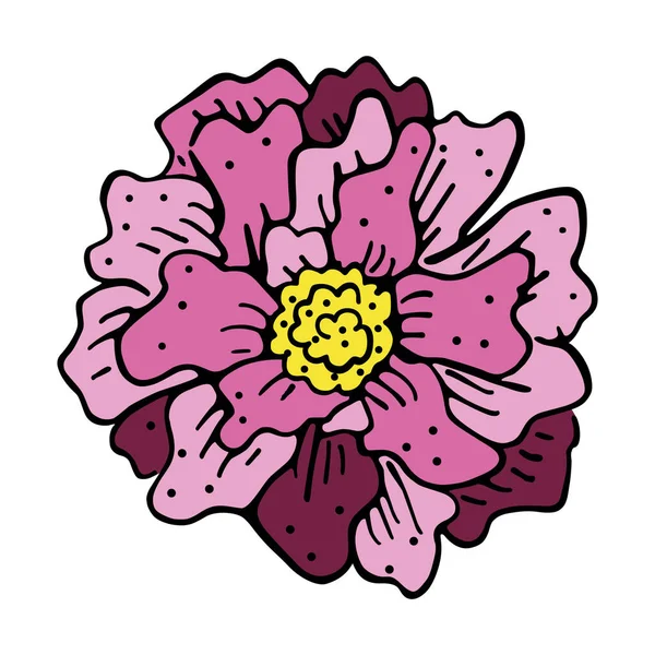 Desenho de flores isolado Tempo de primavera — Vetor de Stock