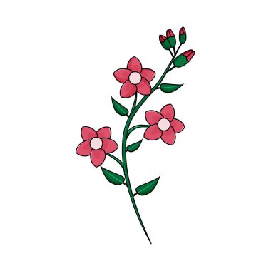 Ayrı bir çiçek çizimi.