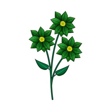 Ayrı bir çiçek çizimi.