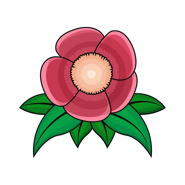 Esbozo aislado de una flor — Vector de stock