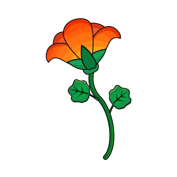 Esbozo aislado de una flor — Vector de stock