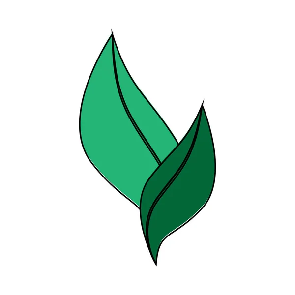 İzole bitki yaprağı simgesi — Stok Vektör
