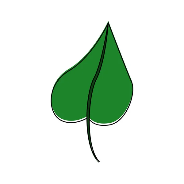 Icono de hoja de planta aislada — Vector de stock