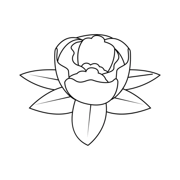 Isolated outline of a flower — Stock Vector